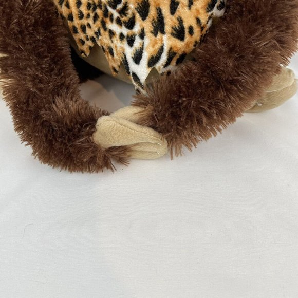 Peek A Boo Toys Brown Gorilla Ape 11” Plush Animal Print Shirt Hanging w/Tags - Picture 6 of 10